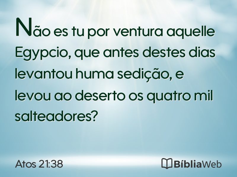 Atos 21:38 em imagem para compartilhar