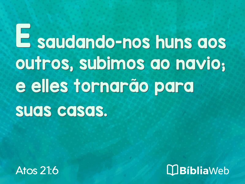Atos 21:6 em imagem para compartilhar