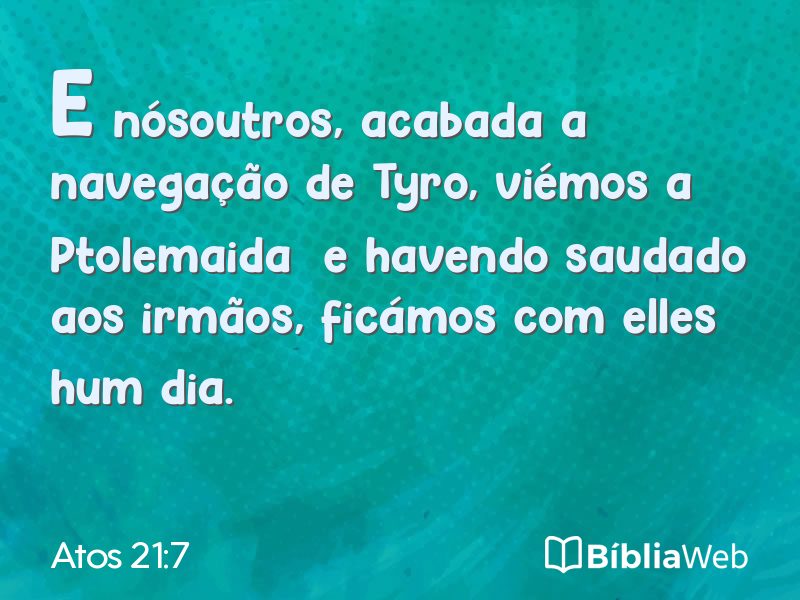 Atos 21:7 em imagem para compartilhar