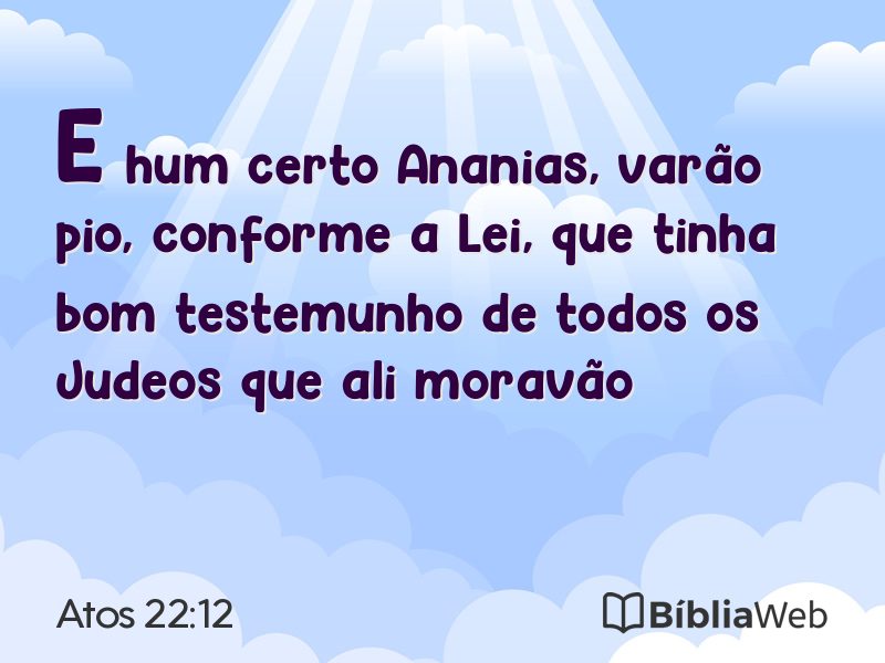 Atos 22:12 em imagem para compartilhar