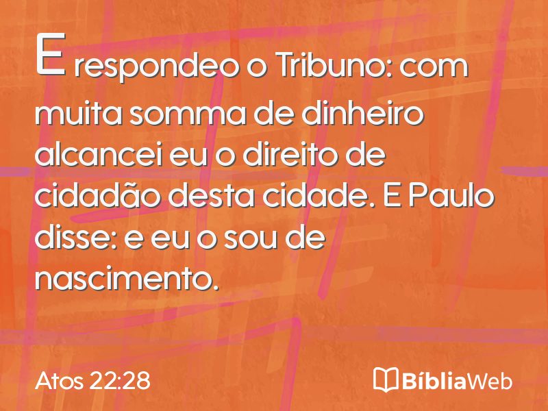 Atos 22:28 em imagem para compartilhar