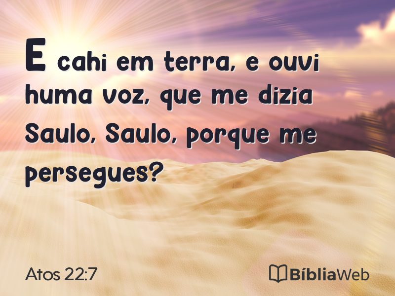 Atos 22:7 em imagem para compartilhar