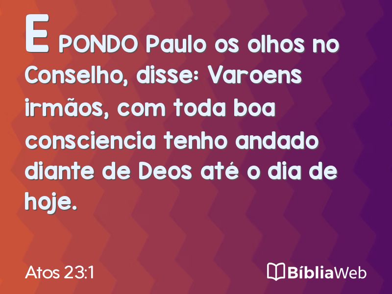 Atos 23:1 em imagem para compartilhar