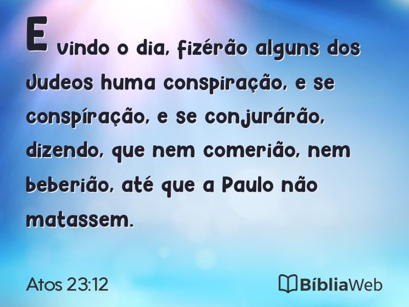 Atos 23:12 em imagem para compartilhar