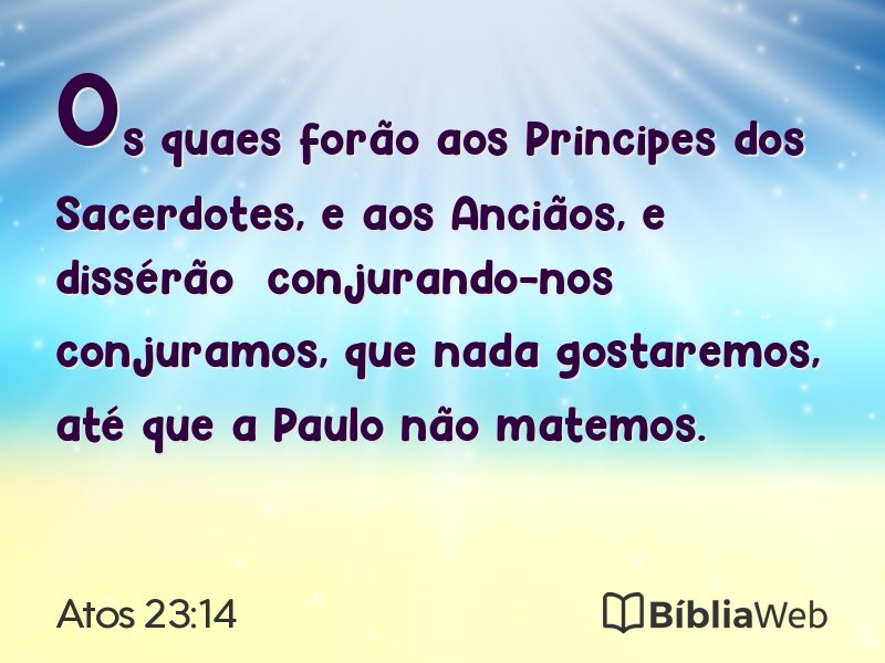 Atos 23:14 em imagem para compartilhar