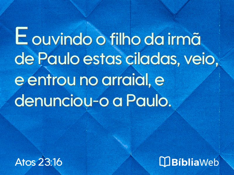 Atos 23:16 em imagem para compartilhar