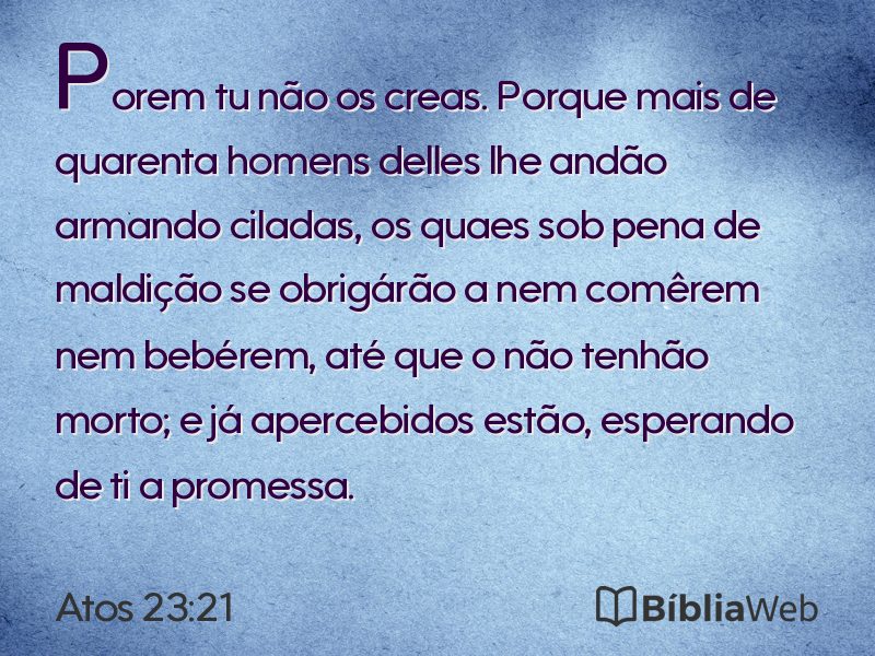 Atos 23:21 em imagem para compartilhar