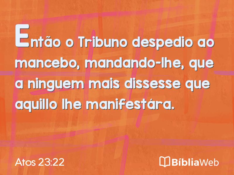 Atos 23:22 em imagem para compartilhar