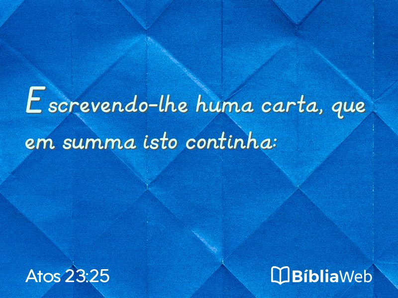 Atos 23:25 em imagem para compartilhar