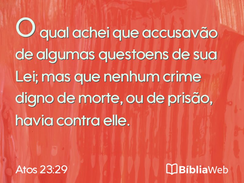 Atos 23:29 em imagem para compartilhar