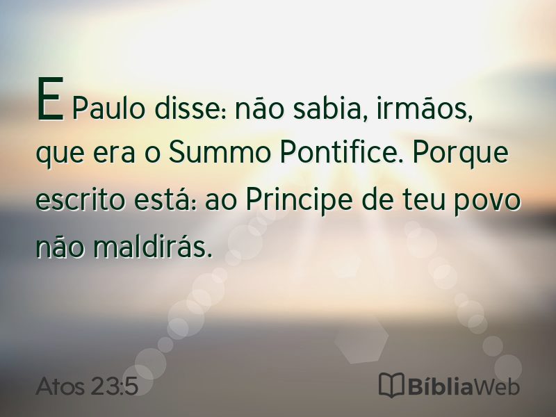 Atos 23:5 em imagem para compartilhar