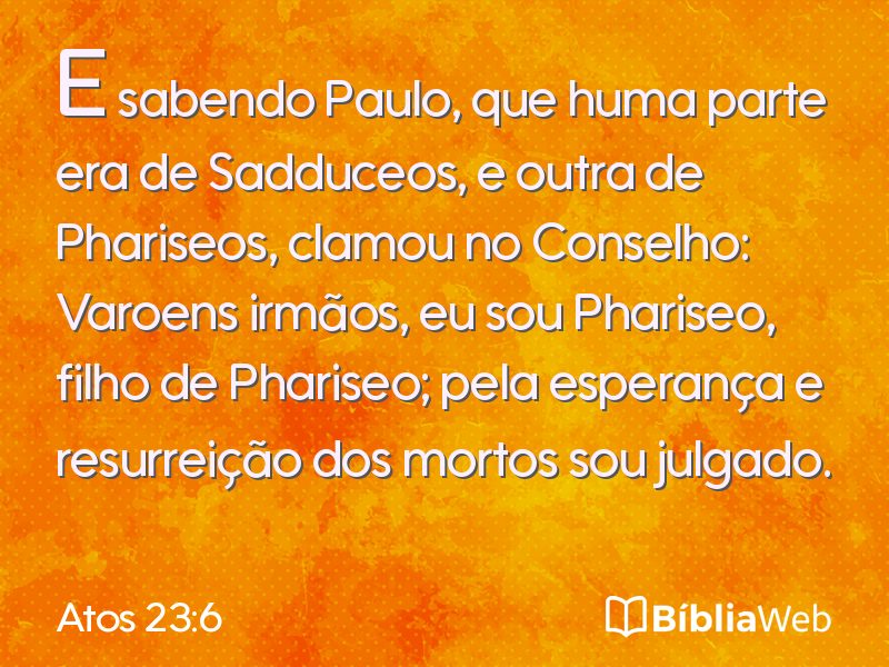 Atos 23:6 em imagem para compartilhar