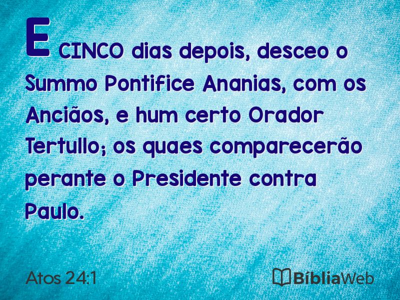 Atos 24:1 em imagem para compartilhar