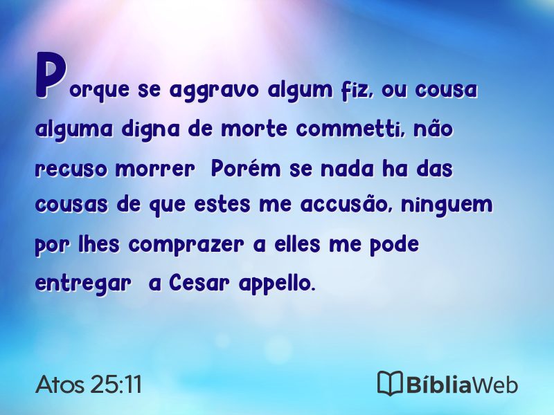 Atos 25:11 em imagem para compartilhar