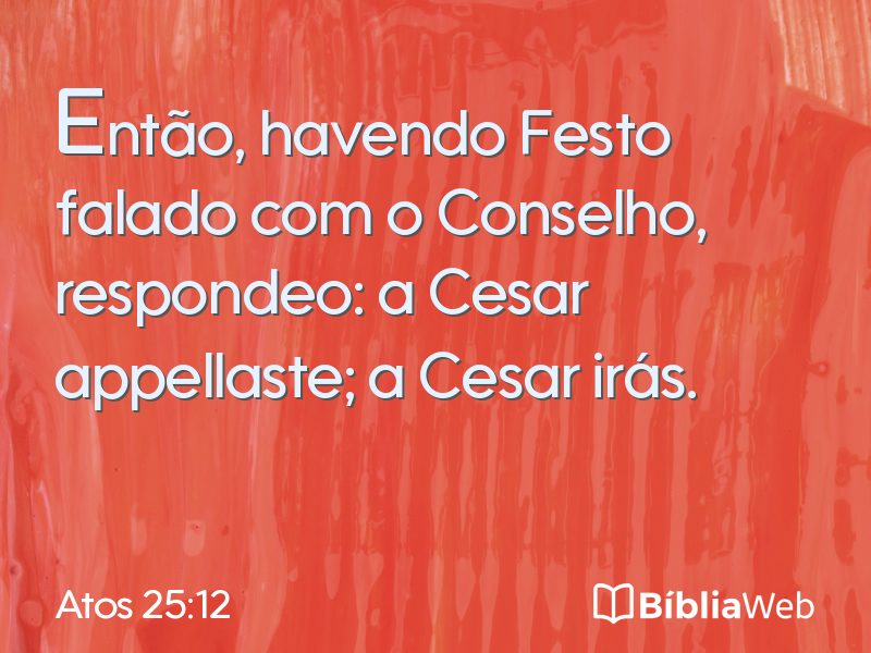 Atos 25:12 em imagem para compartilhar
