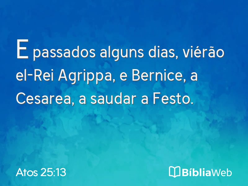 Atos 25:13 em imagem para compartilhar