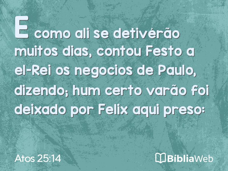 Atos 25:14 em imagem para compartilhar