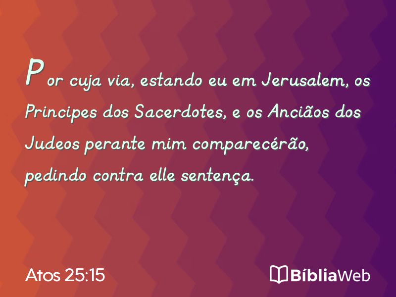 Atos 25:15 em imagem para compartilhar