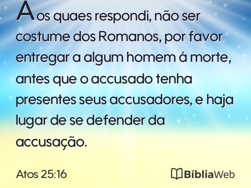 Atos 25:16 em imagem para compartilhar