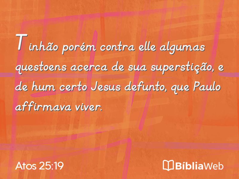 Atos 25:19 em imagem para compartilhar