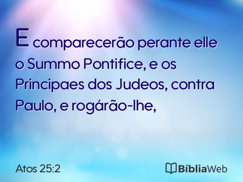 Atos 25:2 em imagem para compartilhar