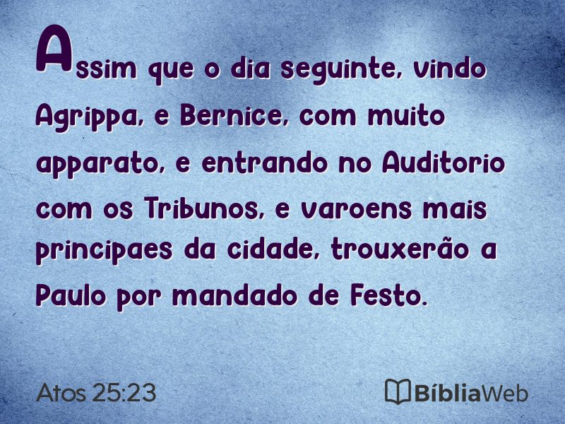 Atos 25:23 em imagem para compartilhar