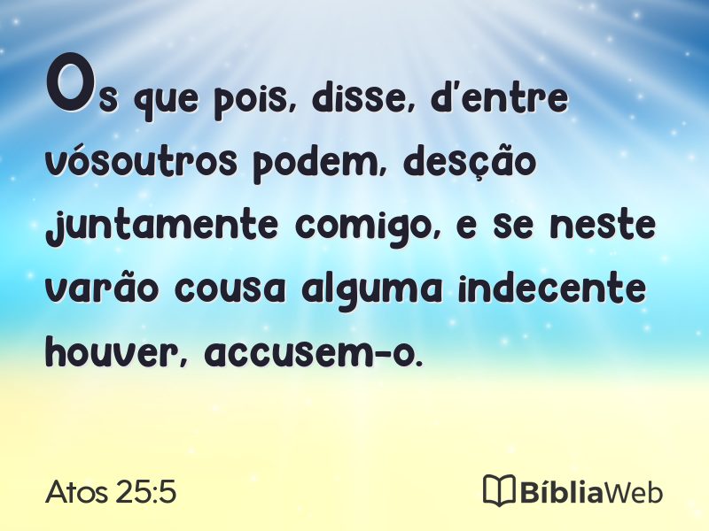 Atos 25:5 em imagem para compartilhar