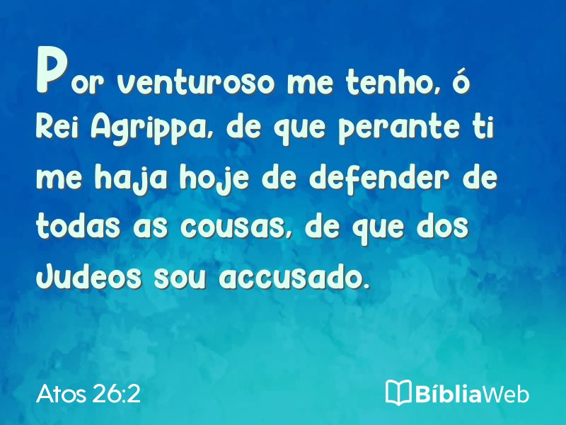 Atos 26:2 em imagem para compartilhar