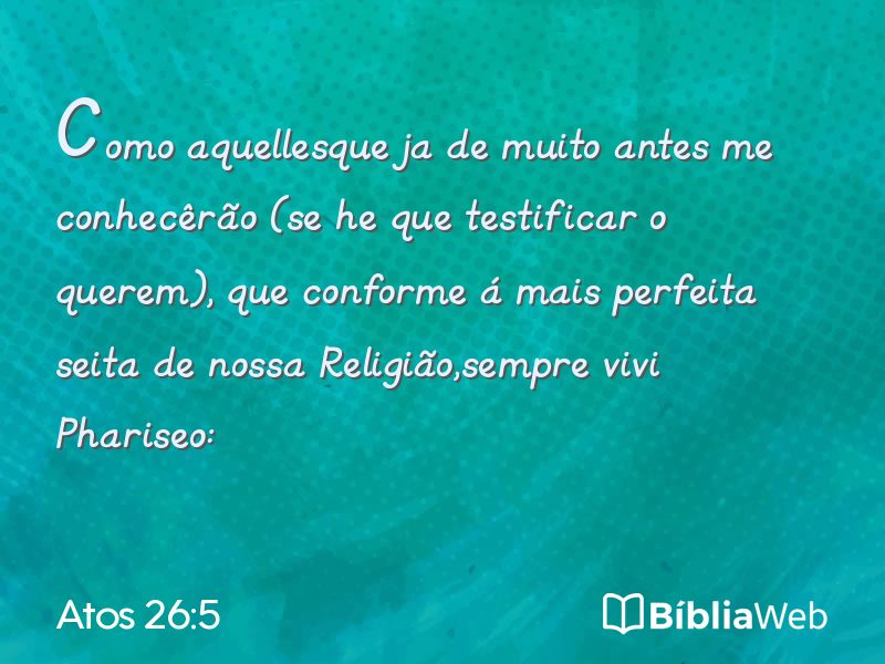 Atos 26:5 em imagem para compartilhar