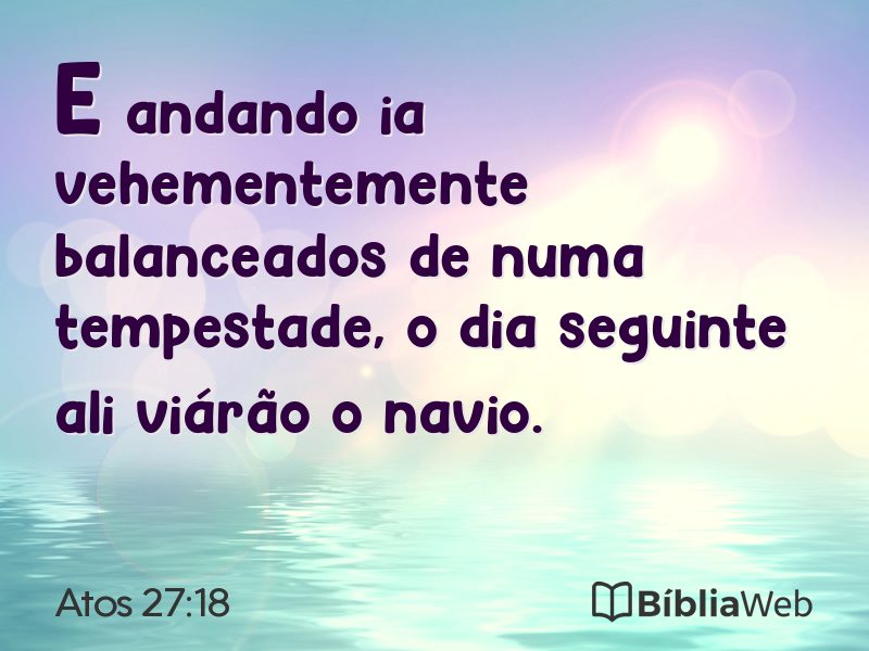 Atos 27:18 em imagem para compartilhar