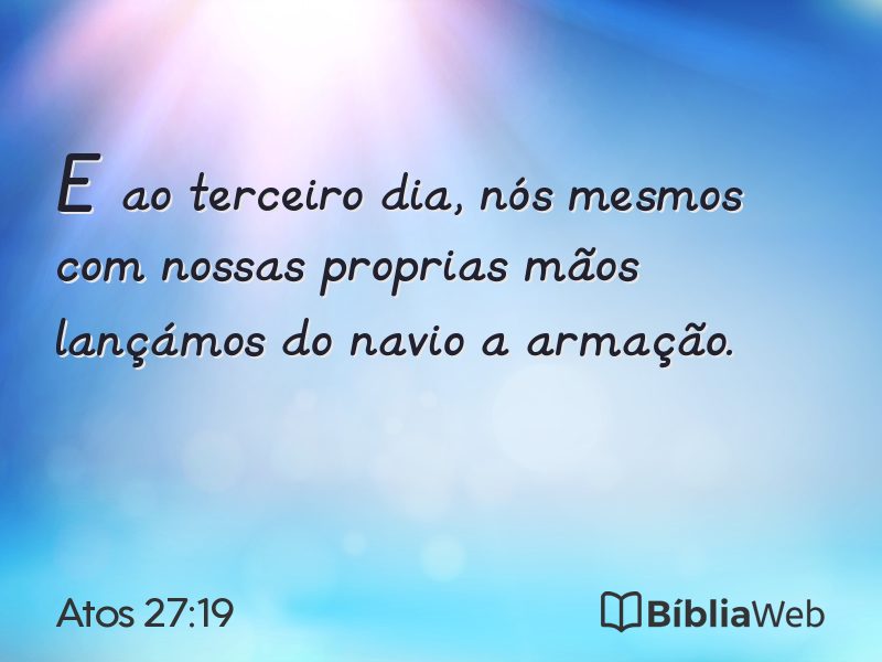 Atos 27:19 em imagem para compartilhar