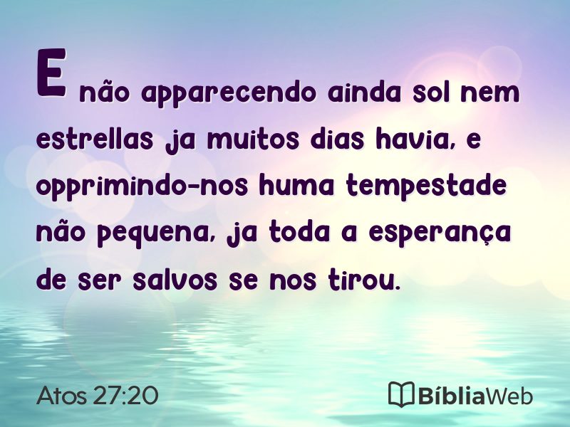 Atos 27:20 em imagem para compartilhar