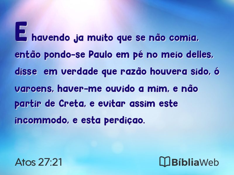 Atos 27:21 em imagem para compartilhar