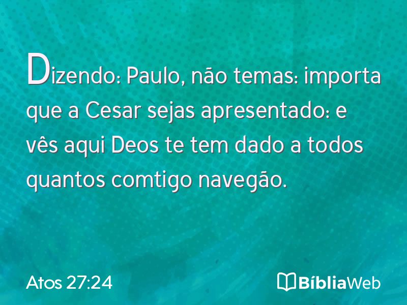 Atos 27:24 em imagem para compartilhar