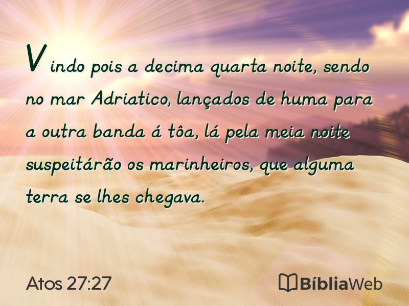 Atos 27:27 em imagem para compartilhar