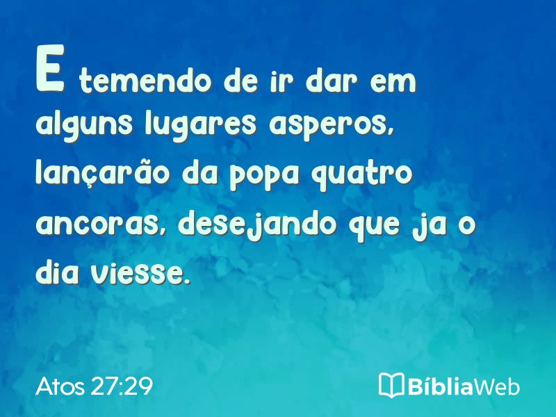 Atos 27:29 em imagem para compartilhar