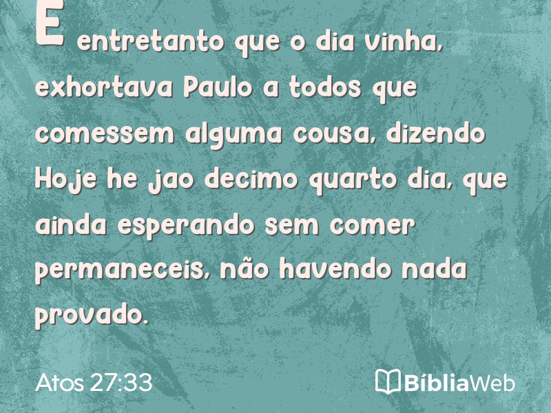 Atos 27:33 em imagem para compartilhar