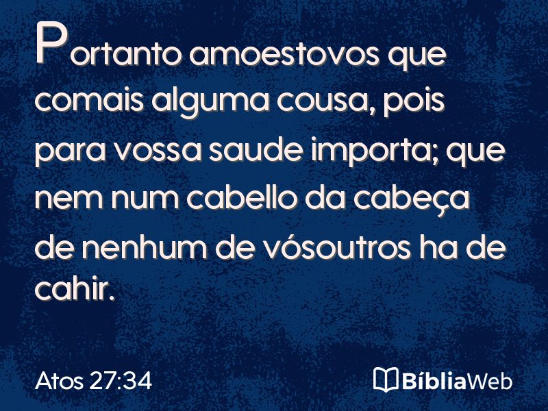 Atos 27:34 em imagem para compartilhar