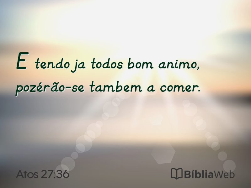 Atos 27:36 em imagem para compartilhar