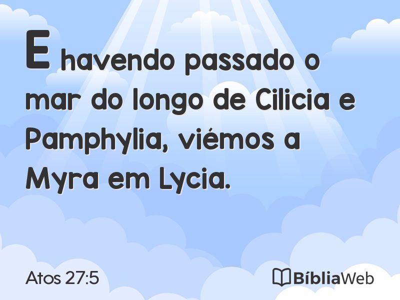 Atos 27:5 em imagem para compartilhar