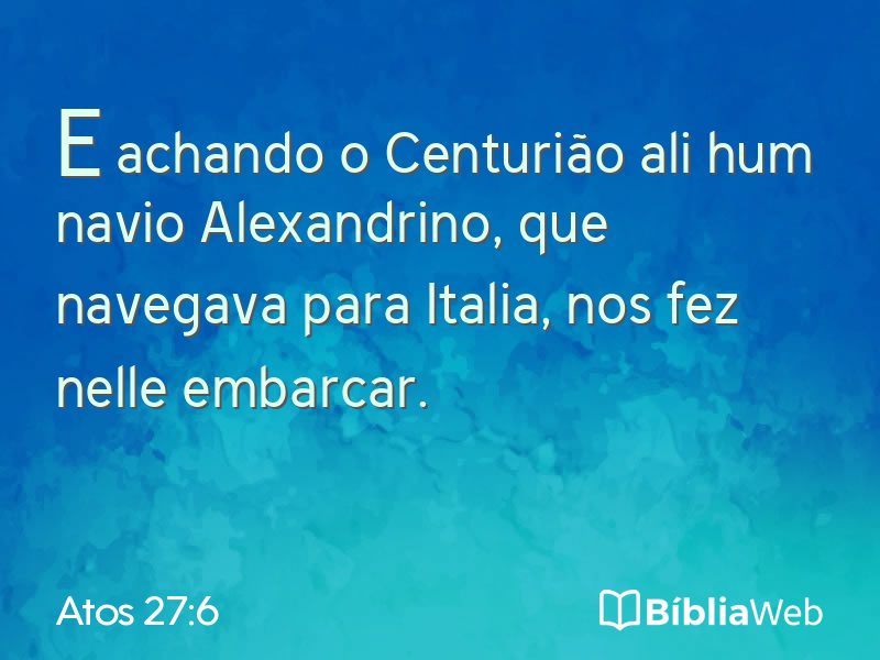 Atos 27:6 em imagem para compartilhar