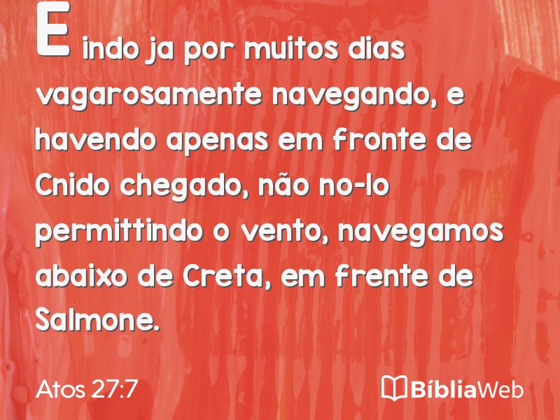 Atos 27:7 em imagem para compartilhar