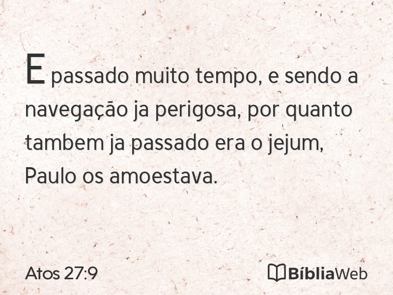 Atos 27:9 em imagem para compartilhar