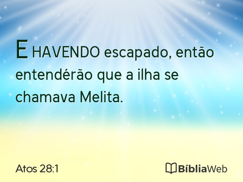 Atos 28:1 em imagem para compartilhar