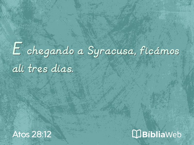 Atos 28:12 em imagem para compartilhar