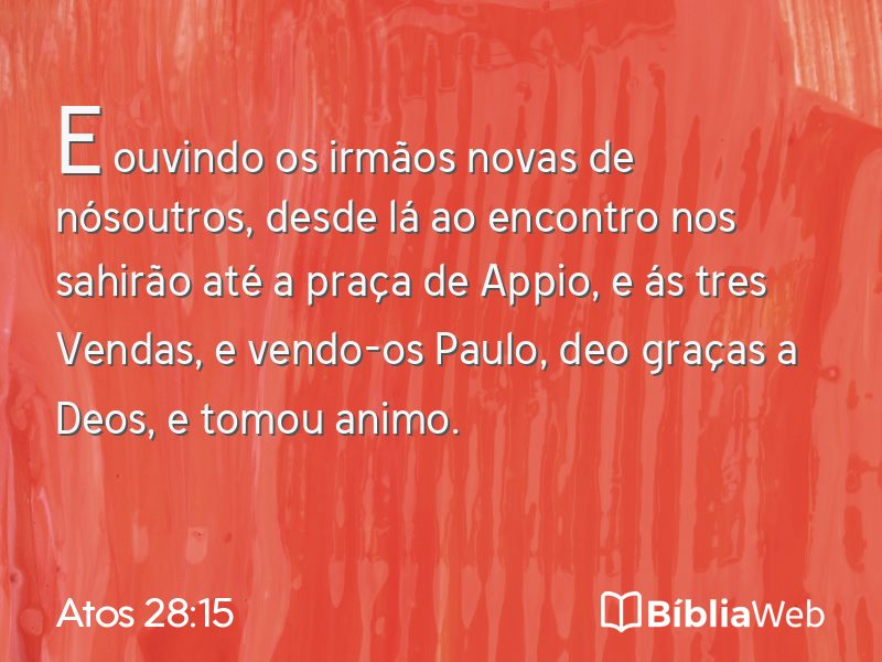 Atos 28:15 em imagem para compartilhar