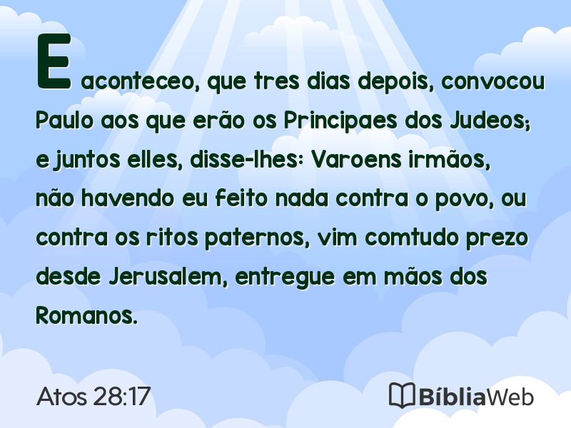 Atos 28:17 em imagem para compartilhar
