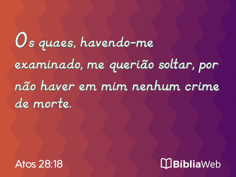 Atos 28:18 em imagem para compartilhar