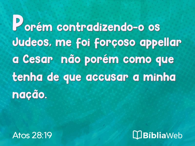 Atos 28:19 em imagem para compartilhar