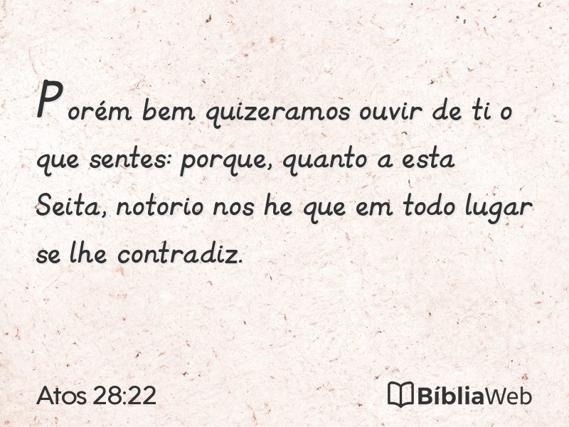 Atos 28:22 em imagem para compartilhar